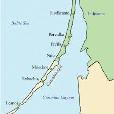 It stretches from the sambian peninsula on the south to its northern tip next. Outline Map Of The Curonian Spit Download Scientific Diagram