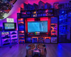 30 Small Gaming Room Ideas And Setups Peaceful Hacks Arcade Room Video Game Rooms Games Room Inspiration