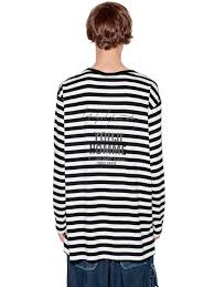 Black And White Long Sleeve T Shirt Yohji Yamamoto Black White Long Sleeve Striped Staff T Shirt In White Black Modesens Yamamoto