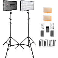Samtian 2 Pack 240pcs Dimmable Led Video Light 3200k 5600k Panel Light And 79inch Stand Lighting Kit With Remote Control Carry Case For Youtube Studio Photography Video Shooting Livestreaming Micro Budget Filmmaker