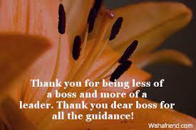 Thank you boss, for always pointing me in the right direction. Thank You Notes For Boss