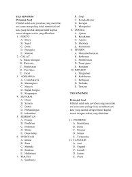 Kumpulan soal materi penalaran logika,analogi,sinonim dan antonim. Soal Tpa Sinonim Antonim