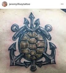 The only major difference is the addition of the small neck tattoo. Image Result For Navy Golden Shellback Tattoo Shellback Tattoo Nautical Tattoo Sleeve Naval Tattoos