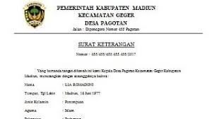 Kepala surat rekomendasi, terdiri atas kop surat dibuat lengkap dengan alamatnya. Surat Keterangan Bebas Biaya Pendidikan