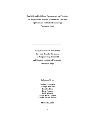 Sample ng term paper tagalog foures browse and read research. Research Paper In Filipino