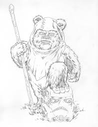 Ewok By Jasonbaroody On Deviantart Star Wars Drawings Ewok Sketch Painting