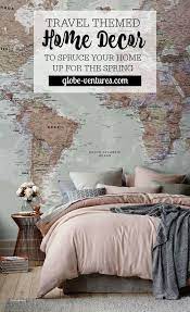 Cute Travel Themed Home Decor To Spruce Your Home Up For The Upcoming Spring Season Travel Themed Room Travel Themed Bedroom Travel Bedroom