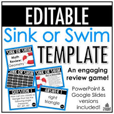 sink or swim template editable by