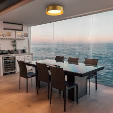Installed into any ceiling junction box, flush mount designs tend to be located in the middle of the room and provide an optimal amount of light for general purposes. 10 Flush Mount Dining Room Lighting Ideas Hunker