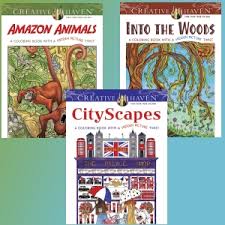 A few boxes of crayons and a variety of coloring and activity pages can help keep kids from getting restless while thanksgiving dinner is cooking. Creative Haven Cityscapes A Coloring Book With A Hidden Picture Twist Cowell Alexandra Amazon Com Mx Libros