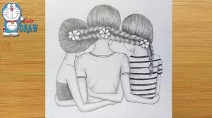 (lack_of_existence) on we heart it, your everyday app to get lost in what see more about friends, best friends and friendship. How To Draw Three Best Friends Hugging Each Other Pencil Sketch En Iyi Arkadaslar Nasil Cizilir Youtube