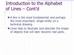 Used to represent visible edges and outlines of the object being drawn. Alphabet Of Lines Chapter Ppt Video Online Download