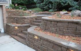 Retaining Walls Decor With Simple Lightning For Innovative And Interesting Retaining Walls Inspi Landscaping Retaining Walls Outdoor Landscaping Retaining Wall