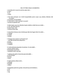 Maybe you would like to learn more about one of these? Soal Uts Tema 5 Kelas 1 Sd Semester 2