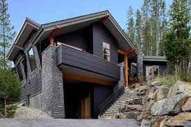 Black And Grey Brick Houses Hardie Board Colors Exterior Contemporary With Black House Wood Beams House Exterior Blue Black House Exterior Facade House