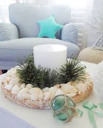 Get crafting now and have a happy holiday! Coastal Christmas Tabletop Decorating Ideas Coastal Christmas Coastal Christmas Decor Christmas Home