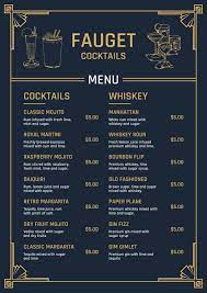 Cocktail Menu Free Template
