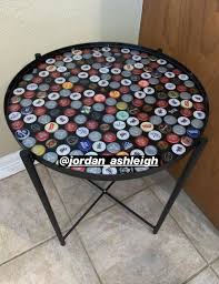 Bottle Cap Table Table From Amazon With Images Bottle Cap Table Beer Bottle Cap Crafts Bottle Cap Crafts