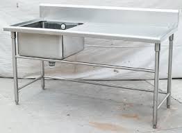 Sink size is a personal choice. Commercial Restaurant Stainless Steel Catering Equipment Work Table With Sink