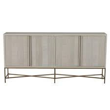 Vintage italian brass, bamboo and black credenza, italy, 1970s. Carolyn Mid Century Modern Classic Brass Trim Grey Wood Veneer 4 Door Sideboard Standard 50 75 W Kathy Kuo Home