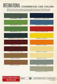 1939 1941 Color Chart Color Charts Old International