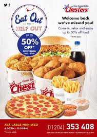 The food quality is very high, i have tried several things off the menu and always. Get Your Eat Out To Help Out Discount At Chesters Horwich Facebook