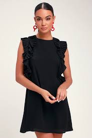 We Got The Pleat Black Statement Sleeve Shift Dress Black Short Dress Dresses Pleated Shift Dress