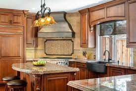The most common cherrywood cabinet material is metal. Traditional Cherry Kitchen With Rich Stain Crystal Cabinets