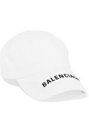 Balenciaga White Embroidered Logo Baseball Cap Hat Embroidered Baseball Caps Balenciaga Baseball Cap