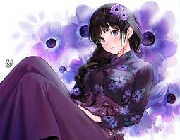 Anime girls blue eyes black hair hd wallpapers desktop. Anime Girls Chitanda Eru Black Hair Hyouka Anime Mery Artist Purple Eyes Hd Mobile Wallpaper Peakpx