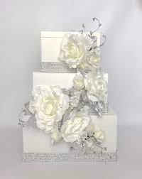 See more ideas about card box wedding card box wedding cards. Wedding Card Box With Lock Cascade Silver Bling And Ivory Or Etsy In 2021 Card Box Wedding Money Box Wedding Wedding Card Holder