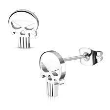 Supposedly, the new skull symbol is meant to remind the punisher about the collateral incurred over the course of his career as a murderous vigilante, which is meant to however, what is even more interesting is that the skull symbol has taken on further meanings in the eyes of the punisher fandom. Comfort Zone Studios Stainless Steel Punisher Skull Cut Out Button Stud Post Earrings Walmart Com Walmart Com