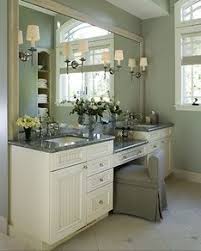 This Is My Favorite Double Vanity With Makeup Station Stylish Bathroom Bathrooms Remodel Bathroom Design