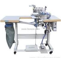 Automatic Cylinder Bed Overlock Machine for Neck Rib Collar Elastic  Attaching