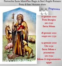 Antonio, esempio luminoso di penitenza e di fortezza cristiana, ardente di zelo per la salvezza delle anime e di carità per il bene del prossimo, voi che otteneste da dio la speciale virtù di liberare l'aria, la terra, il fuoco e gli animali da ogni morbo. Festa Di S Antonio Abate Parrocchia Santa Maria E San Biagio
