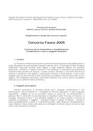 Concorso Fauna 2005 - professione Architetto