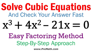 I'm trying to factor a cubic function, but it appears that i'm doing incorrectly based on my textbook's answer. Solve Cubic Equations Quick And Simple Factoring Method Youtube