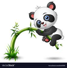 Cute Baby Panda Tree Climbing Bamboo Vector Image On Vectorstock Panda Tree Panda Art Cute Panda Wallpaper