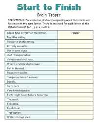 Memory printable cognitive worksheets for adults. Brain Teaser Activities Shefalitayal