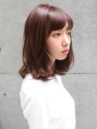 清楚系パーマミディアム ミディアム ビューティーboxヘアカタログ ヘアモデル ロブヘア 面長 髪型