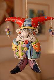 Jester Bell Reserved For Lisa Etsy Small Sculptures Art Dolls Whimsical Art