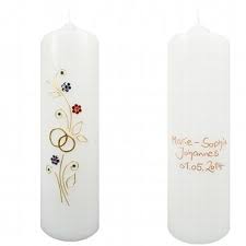 Hochzeitskerze Kristllblumen Swarovski Kristalle Hochzeitskerze Kerzen Eiserne Hochzeit