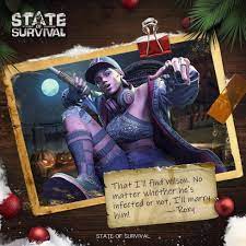 Watched this video ever seens it got posted on here years ago. Final Hope Christmas Wishes Roxy Wishes To Find Wilson No Matter Whether He S Infected Or Not I Ll Marry Him Code Wilson Be Quick Valid Until 22 12 Your State Of Survival Team