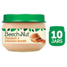 10 Pack Beech Nut Stage 1 Chicken Chicken Broth Baby Food 2 5 Oz Jar Walmart Com
