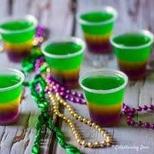 Whether Made With Vodka Or As A Virgin Cocktail This Purple Gold And Green Mardi Gras Jello Shots Recipe Wil In 2020 Jello Shot Recipes Shot Recipes Best Jello Shots