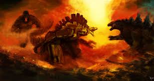 Movable cannons are attached to shoulder and chest. Artstation Monsterverse Kong Vs Mechagodzilla Vs Godzilla Danny Gonzalez