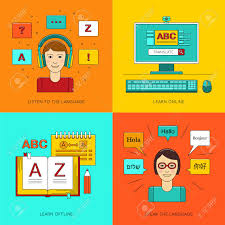 Language Learning. Foreign Language Education Online. Interactive.. Royalty  Free Cliparts, Vectors, And Stock Illustration. Image 52833464.