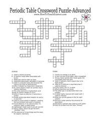 Crossword Puzzles Elements Of The Periodic Table Elementary