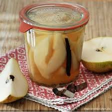 Ergibt Ca 4 Glaser A 300ml Zutaten 1 5 Kg Birnen 1l Wasser 2 Vanilleschoten 4 El Rum 4 El Zucker Oder Zuckeraus Einkochen Rezepte Sossen Rezepte Einkochen