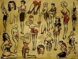 Start out in pencil if you need to, but don't worry about making it look perfect, just do the best you can! Vintage Pin Up Tattoo Design Elegant Arts Tattoo